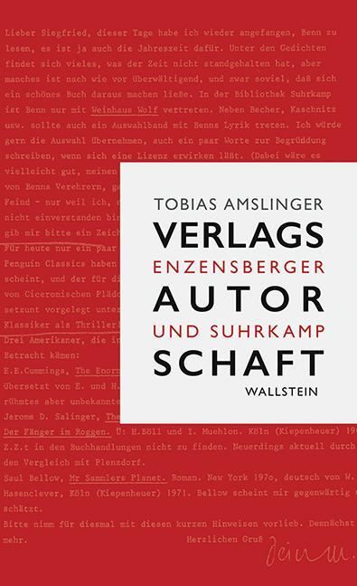 Cover: 9783835333086 | Verlagsautorschaft | Enzensberger und Suhrkamp | Tobias Amslinger
