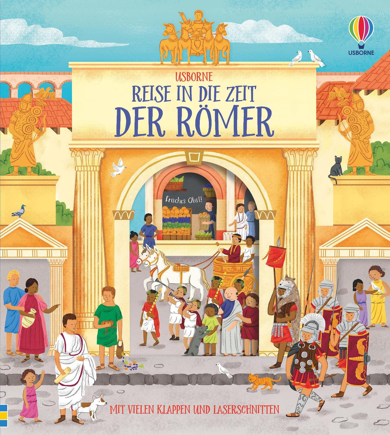Cover: 9781789415643 | Reise in die Zeit der Römer | mit vielen Klappen und Laserschnitten