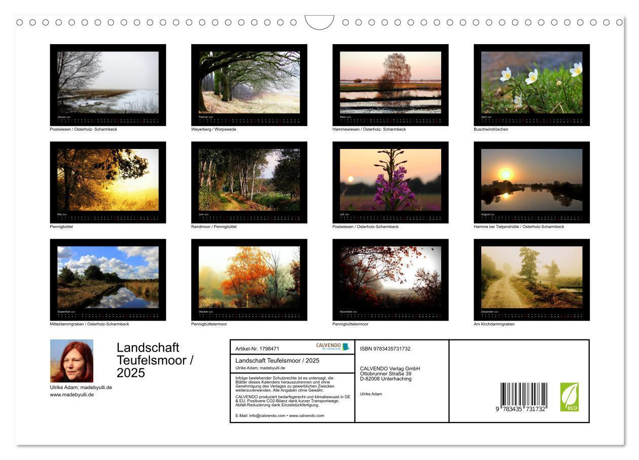 Bild: 9783435731732 | Landschaft Teufelsmoor / 2025 (Wandkalender 2025 DIN A3 quer),...