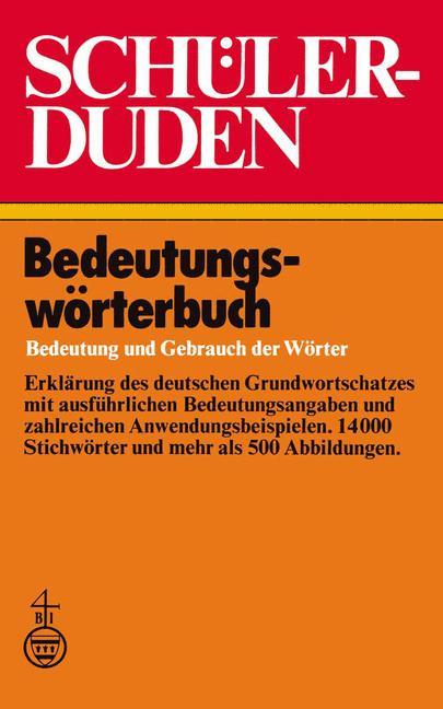 Cover: 9781468481891 | Schülerduden Bedeutungswörterbuch | Bedeutung und Gebrauch der Wörter