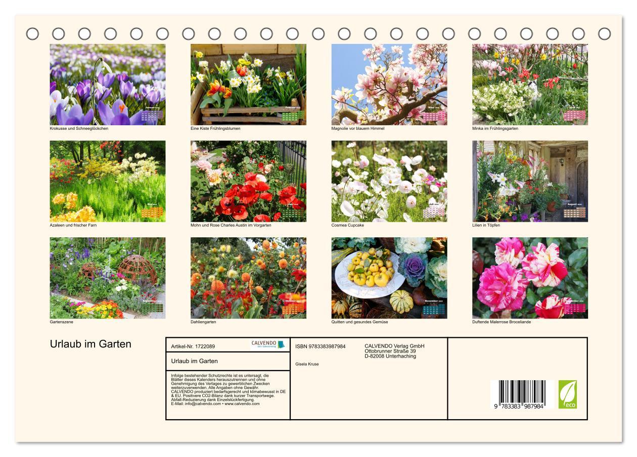 Bild: 9783383987984 | Urlaub im Garten (Tischkalender 2025 DIN A5 quer), CALVENDO...