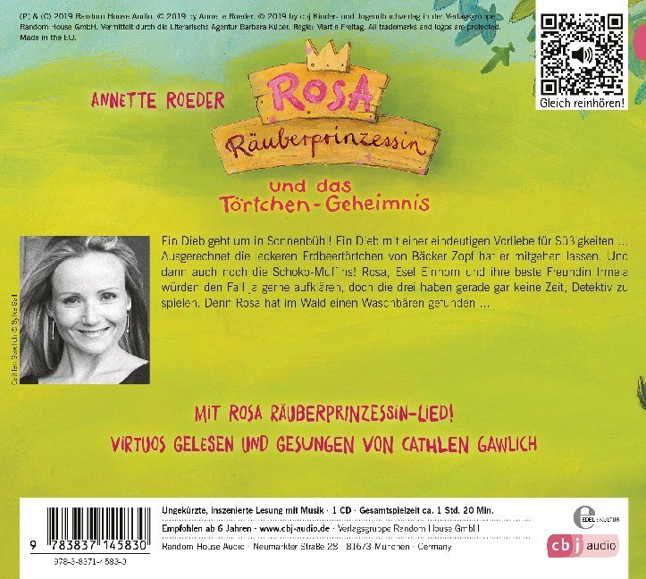 Bild: 9783837145830 | Rosa Räuberprinzessin und das Törtchen-Geheimnis, 1 Audio-CD | Roeder