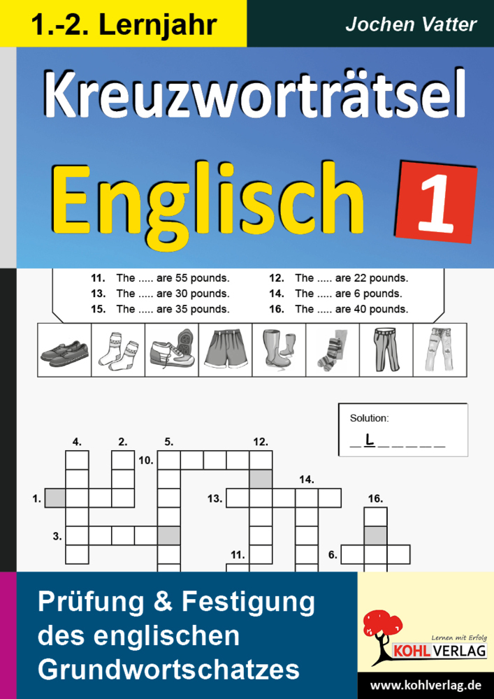 Cover: 9783866324763 | Kreuzworträtsel Englisch - 1.-2. Lernjahr | Jochen Vatter | Buch