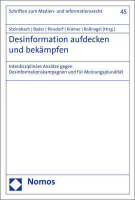 Cover: 9783848763900 | Desinformation aufdecken und bekämpfen | Martin Steinebach (u. a.)