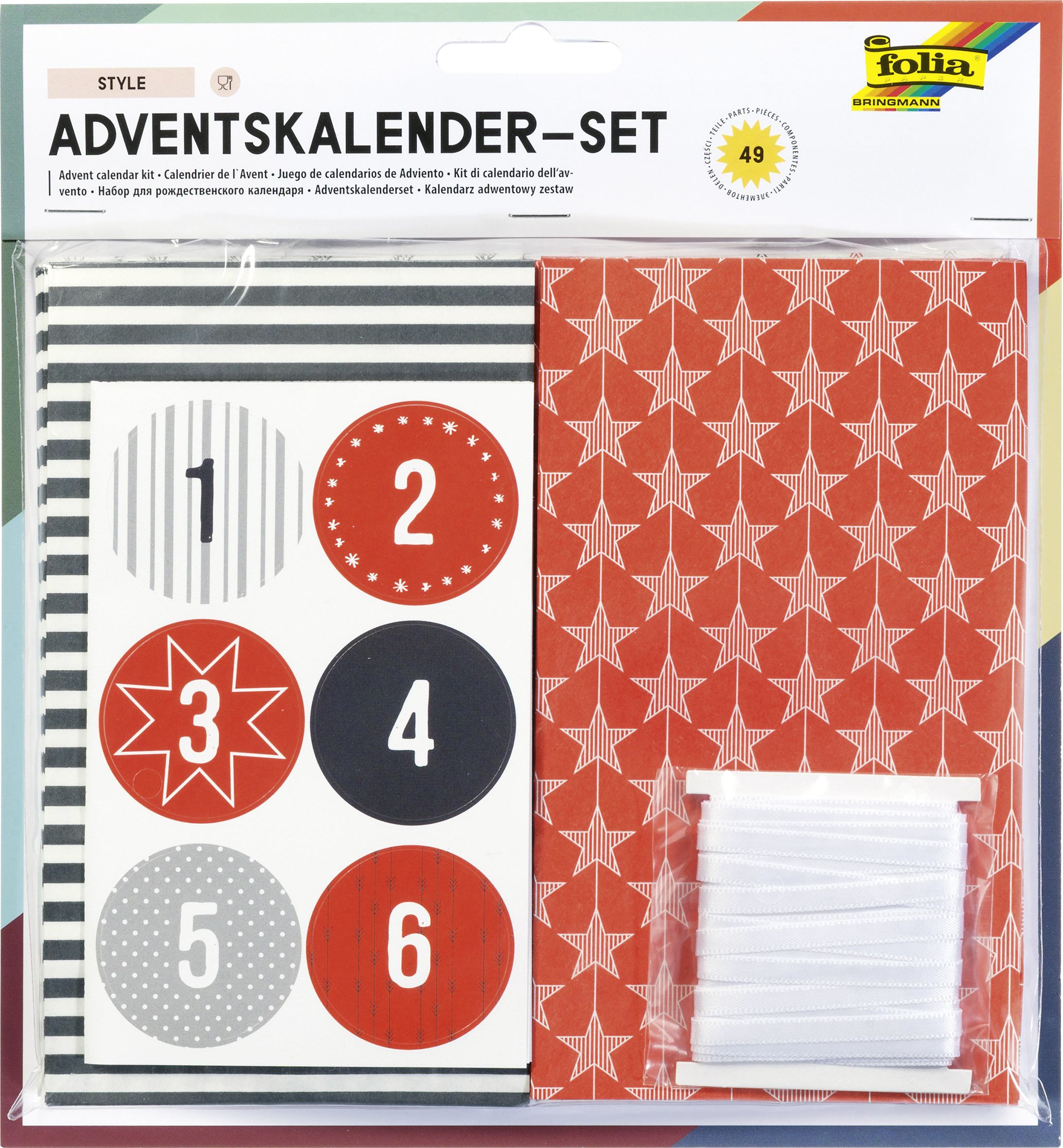 Cover: 4001868090871 | Folia Adventskalender-Set STYLE, aus 24 lebensmittel echten Tüten,...