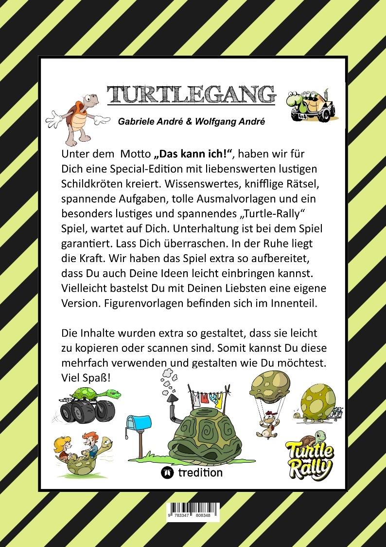 Rückseite: 9783347808348 | CRAFTBOOK - BASTELVORLAGE - LUSTIGES FAMILIENSPIEL - TURTLE RALLY -...