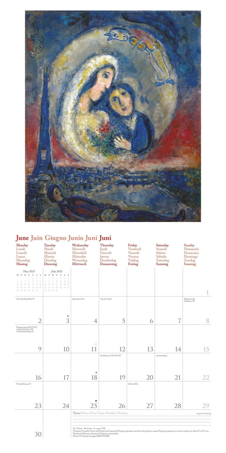 Bild: 4002725994103 | Marc Chagall 2025 - Wand-Kalender - Broschüren-Kalender - 30x30 -...