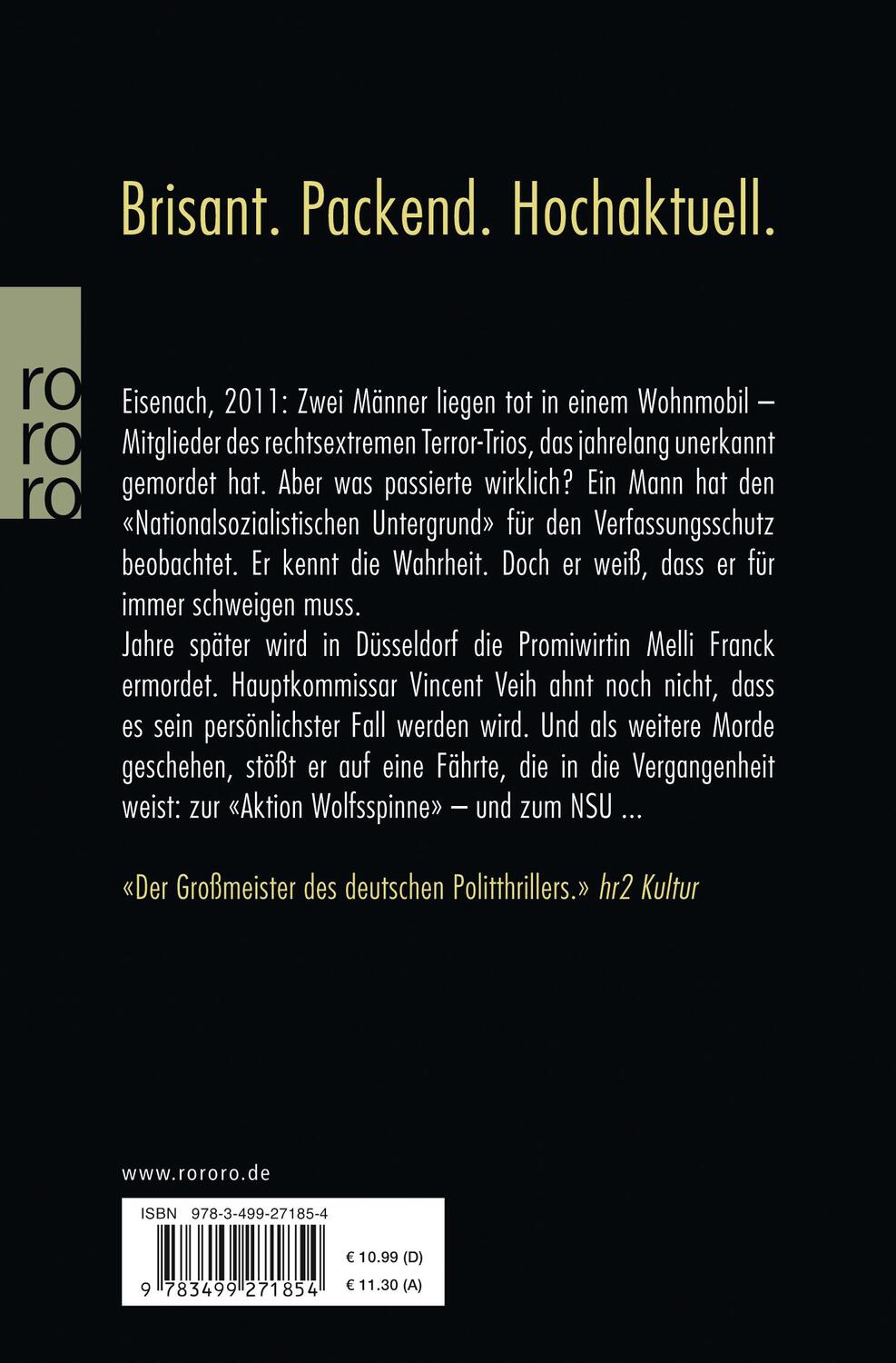 Rückseite: 9783499271854 | Wolfsspinne | Horst Eckert | Taschenbuch | Vincent Veih ermittelt