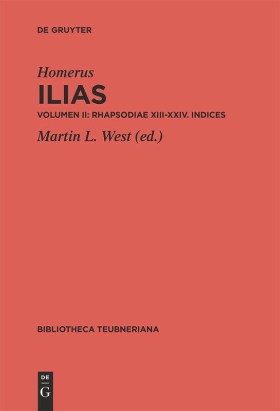 Cover: 9783598714351 | Rhapsodiae XIII-XXIV. Indices | Homerus | Taschenbuch | ISSN | 2000