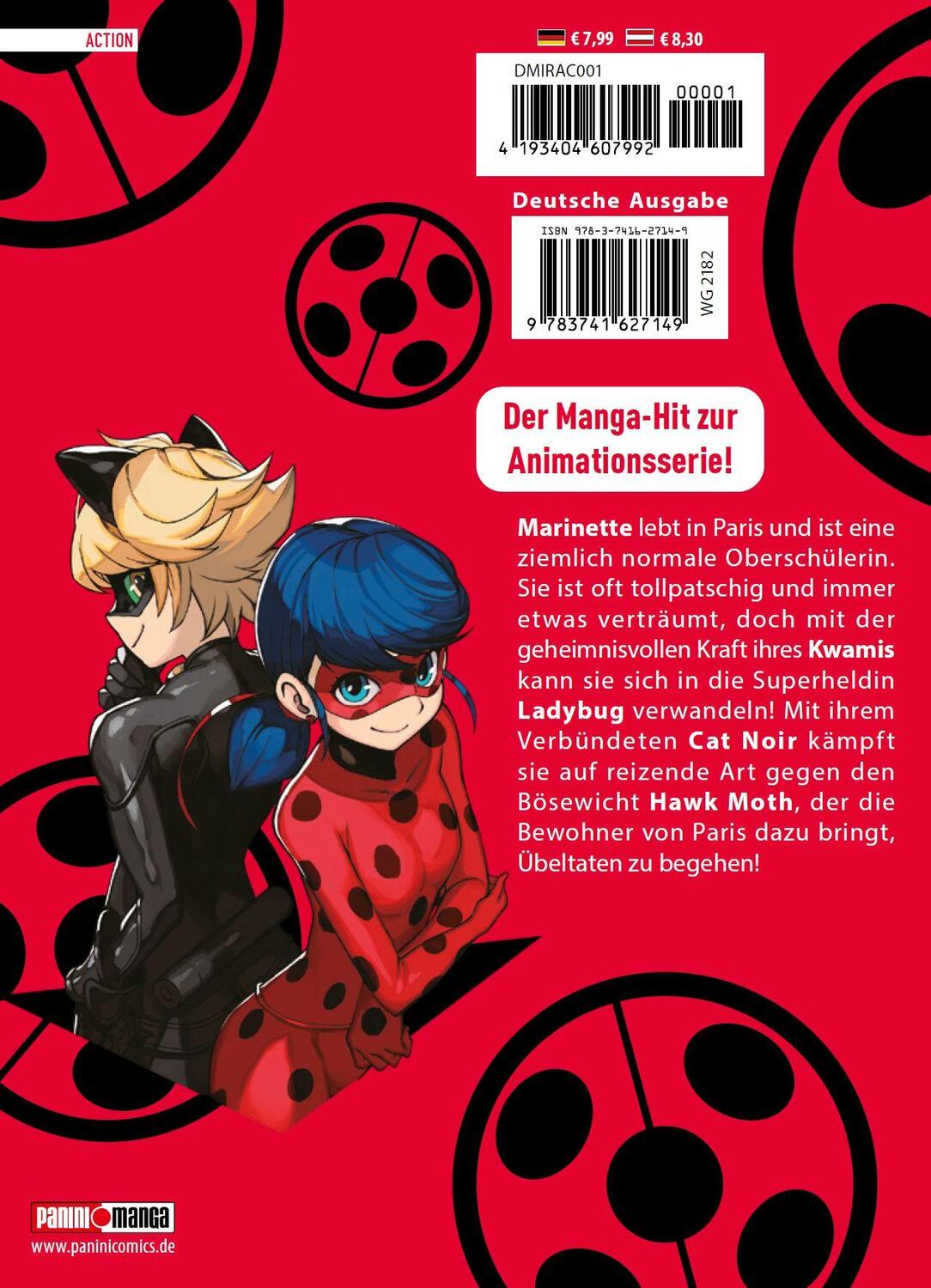 Rückseite: 9783741627149 | Miraculous - Die Abenteuer von Ladybug und Cat Noir (Manga) 01 | Bd. 1