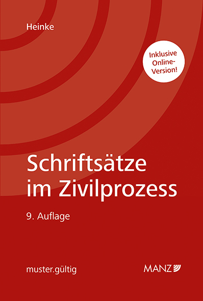 Cover: 9783214253493 | Schriftsätze im Zivilprozess | Eric Heinke | Deutsch | 2023
