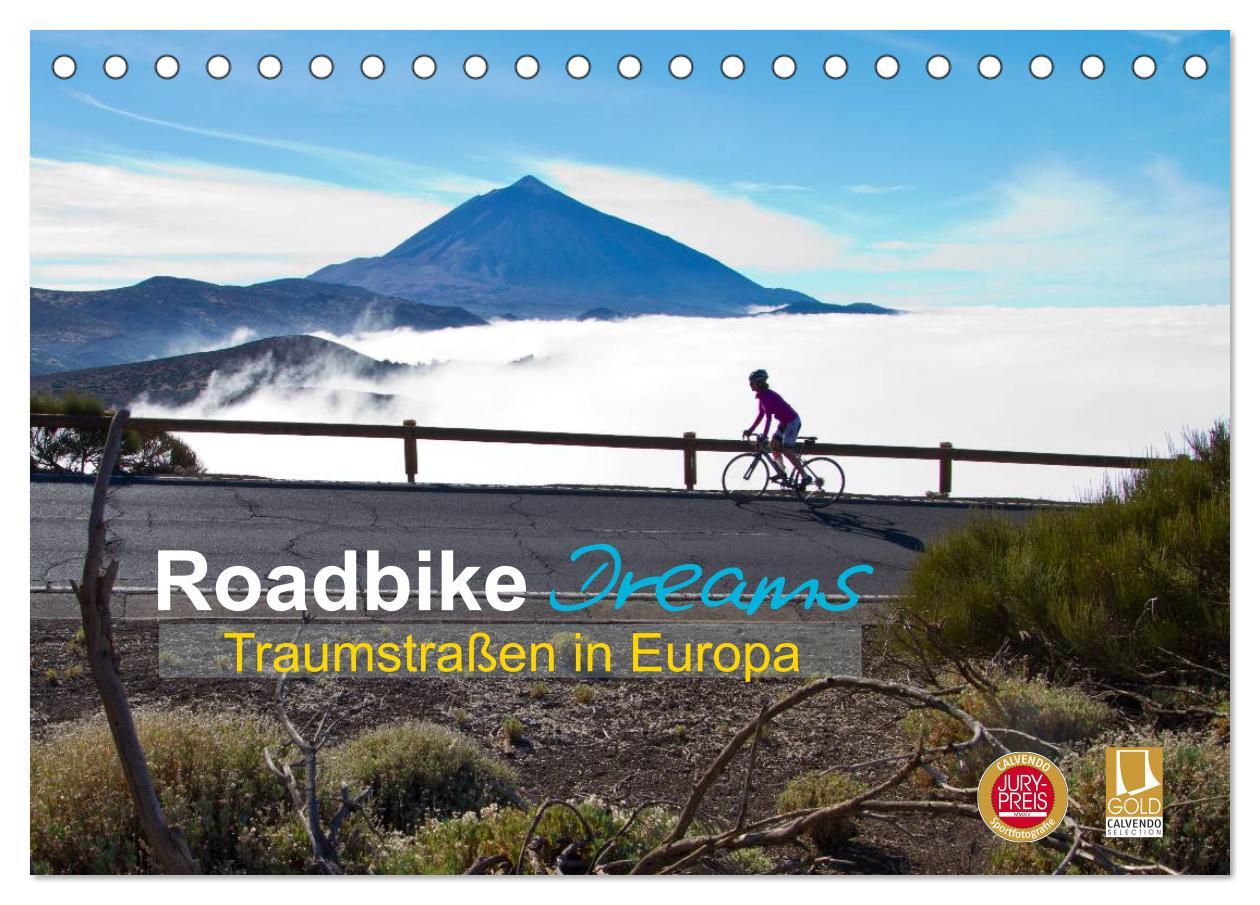 Cover: 9783435643561 | Roadbike Dreams. Traumstraßen in Europa (Tischkalender 2025 DIN A5...