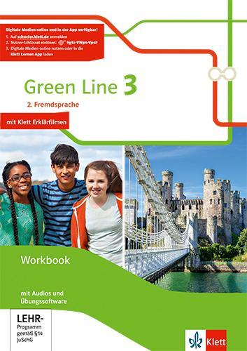 Cover: 9783128130361 | Green Line 3. Ausgabe 2. Fremdsprache. Workbook mit Audios und...