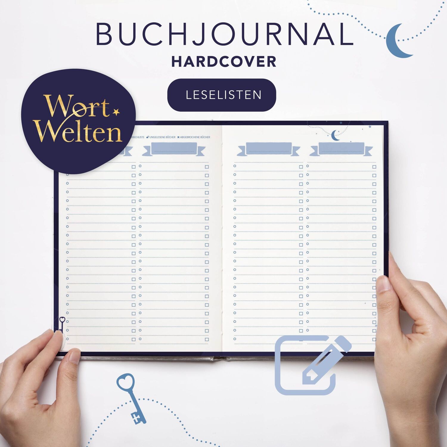 Bild: 9783989423596 | Wort Welten: Buchjournal XXL - Lesetagebuch &amp; Buchjournal für 100...