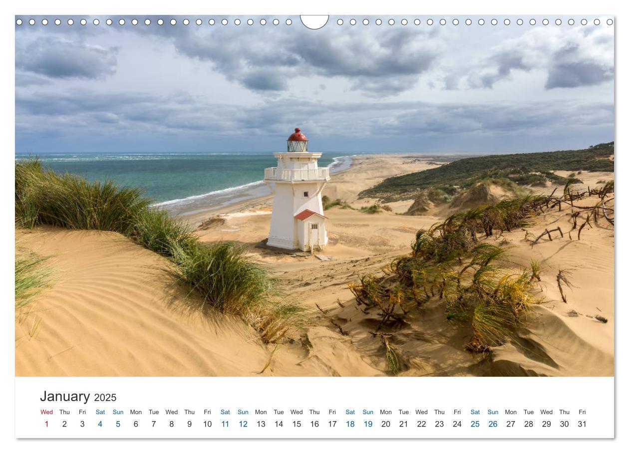 Bild: 9781325944873 | Lighthouses of New Zealand (Wall Calendar 2025 DIN A3 landscape),...