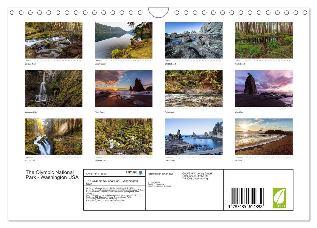 Bild: 9783435614882 | The Olympic National Park - Washington USA (Wandkalender 2025 DIN...