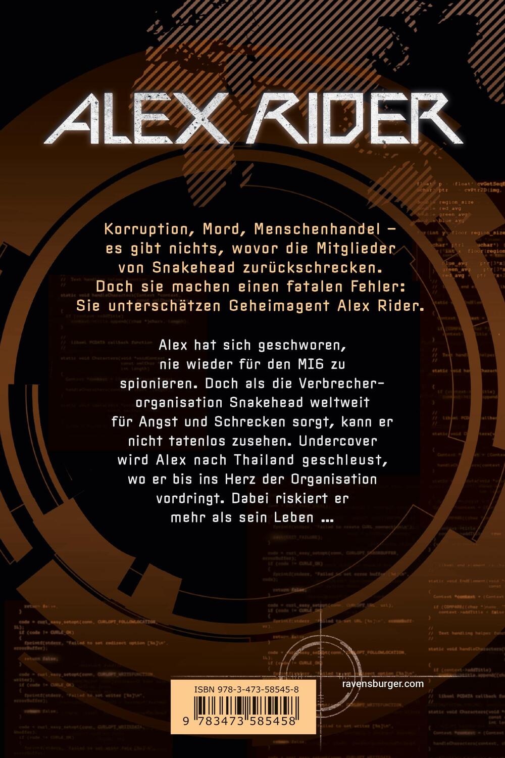 Rückseite: 9783473585458 | Alex Rider, Band 7: Snakehead | Anthony Horowitz | Taschenbuch | 2019