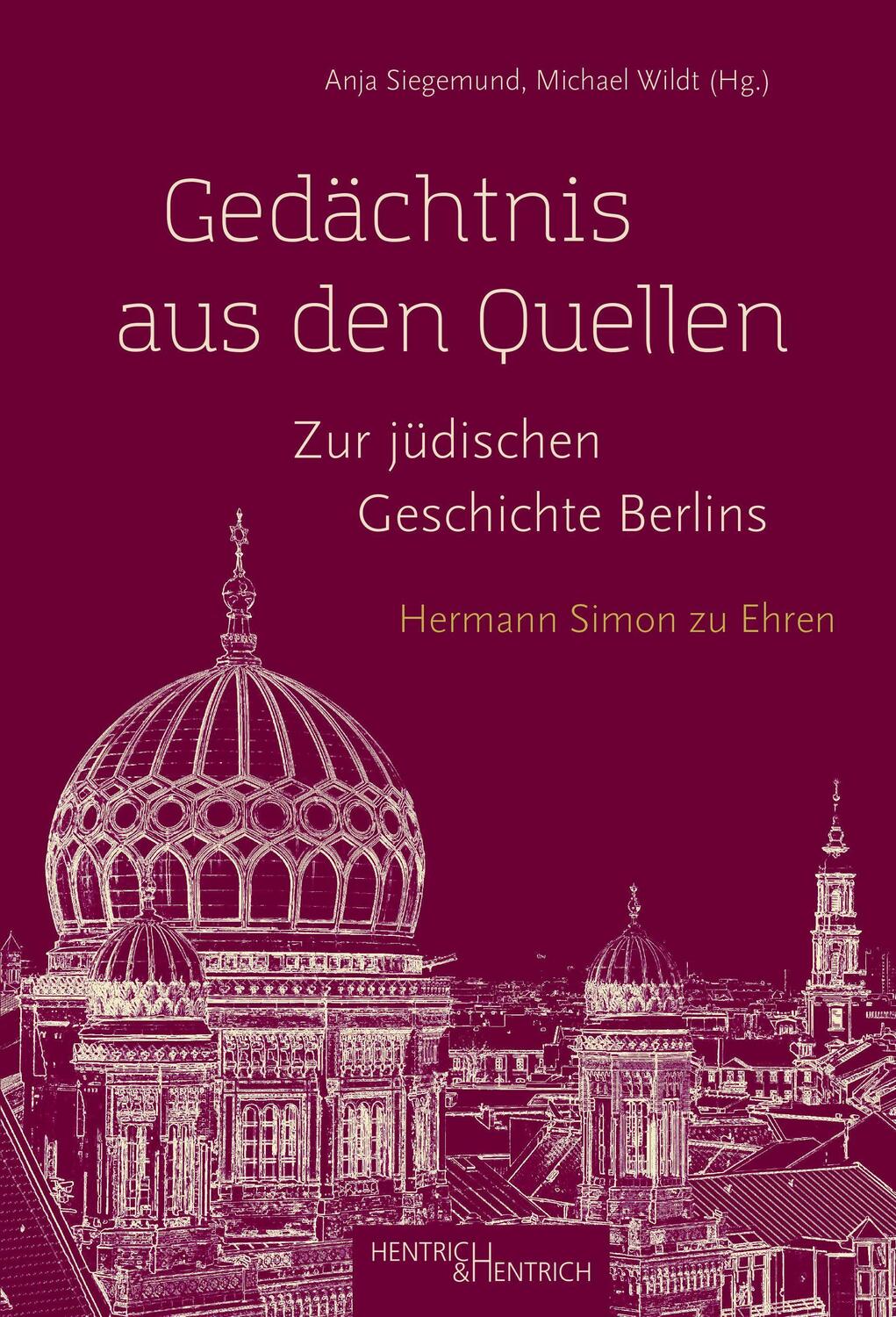 Cover: 9783955654245 | Gedächtnis aus den Quellen. Zur jüdischen Geschichte Berlins | Buch