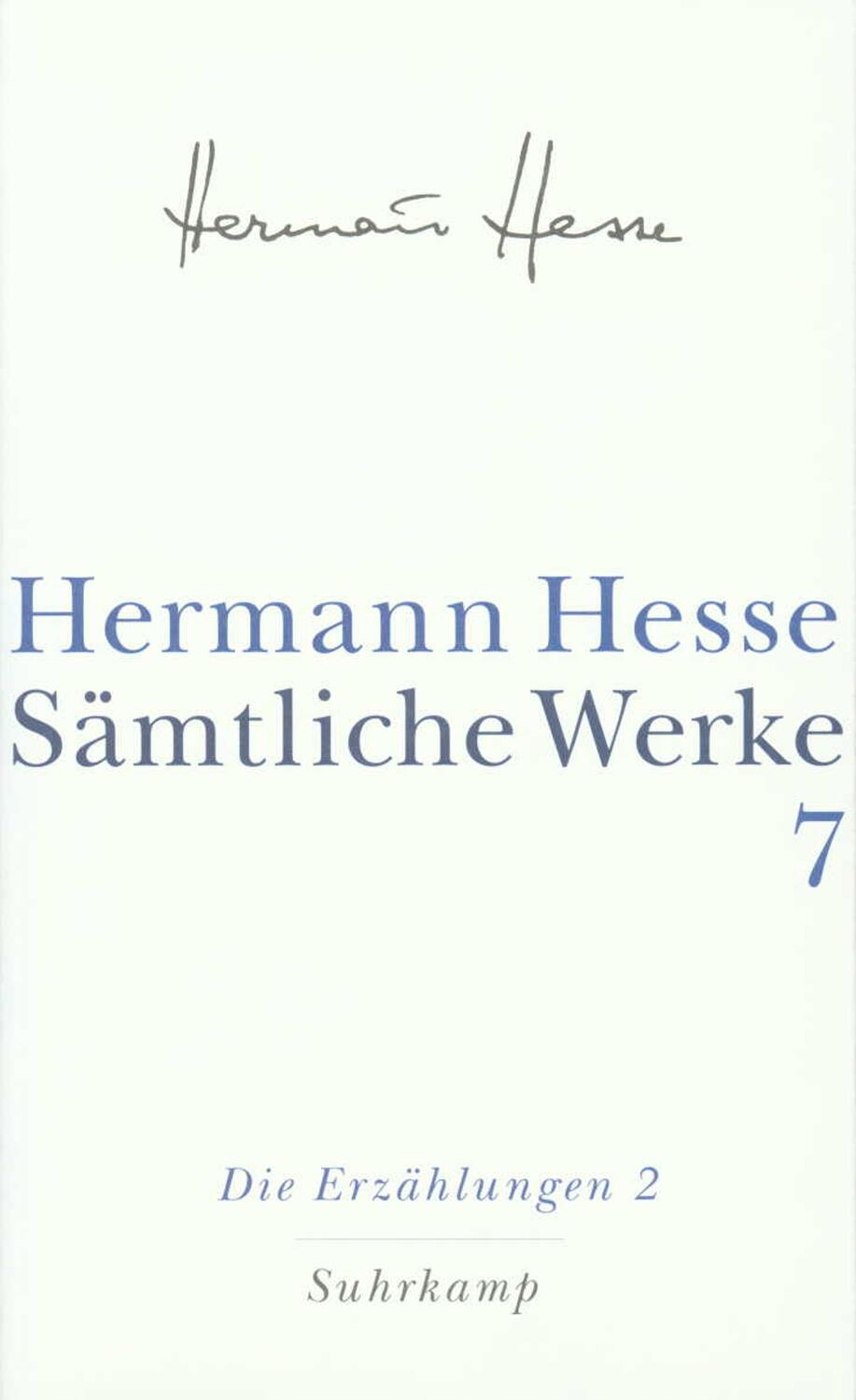 Cover: 9783518411070 | Die Erzählungen 2. 1907-1910 | Hermann Hesse | Buch | Deutsch | 2001
