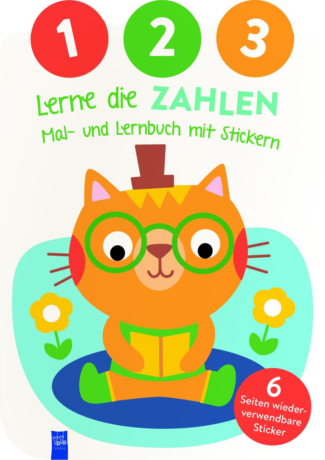 Cover: 9789464545739 | 1,2,3 - Lerne die Zahlen - Mal- und Lernbuch mit Stickern (Cover...