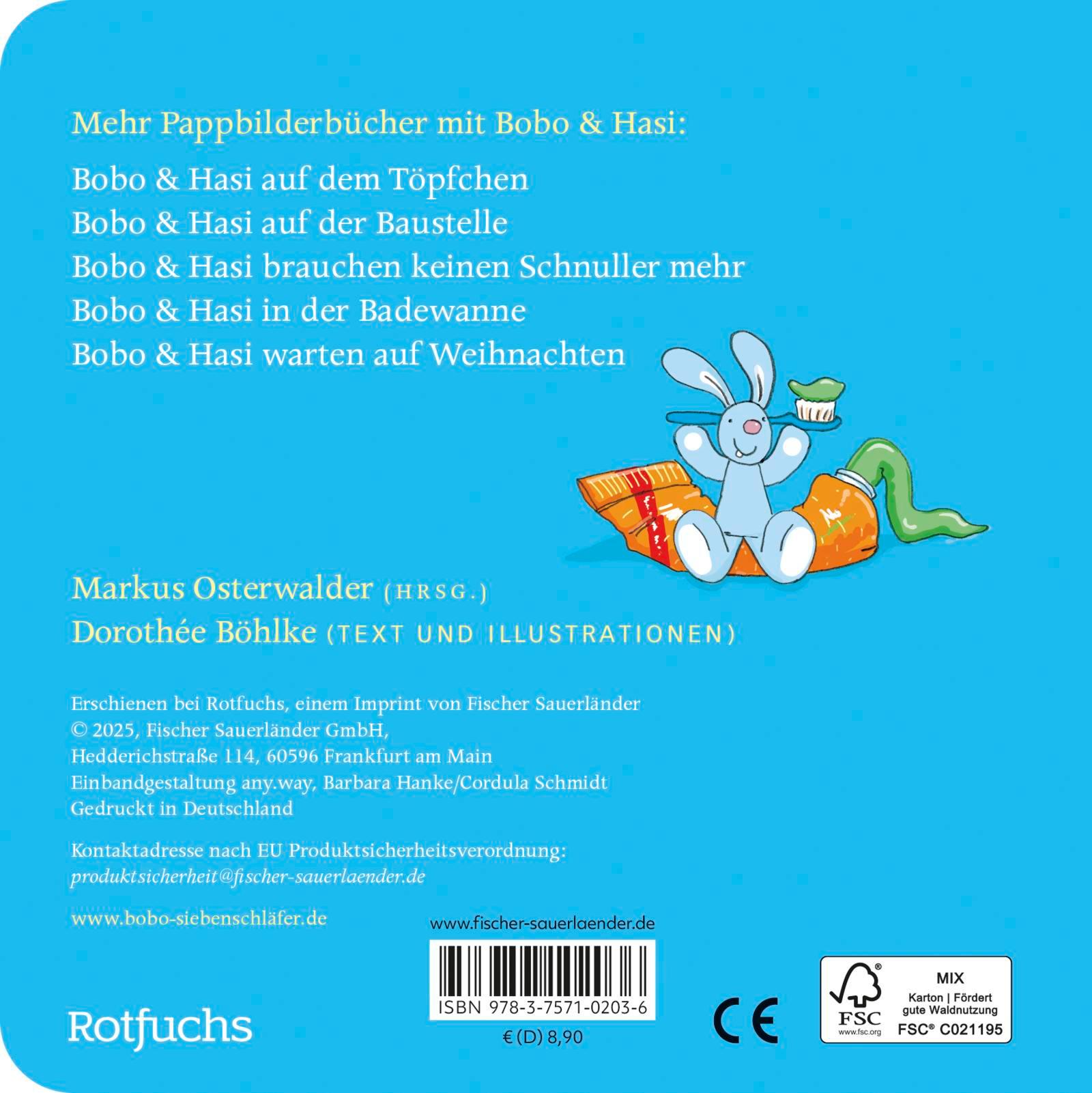 Rückseite: 9783757102036 | Bobo &amp; Hasi putzen Zähne | Dorothée Böhlke | Buch | 18 S. | Deutsch