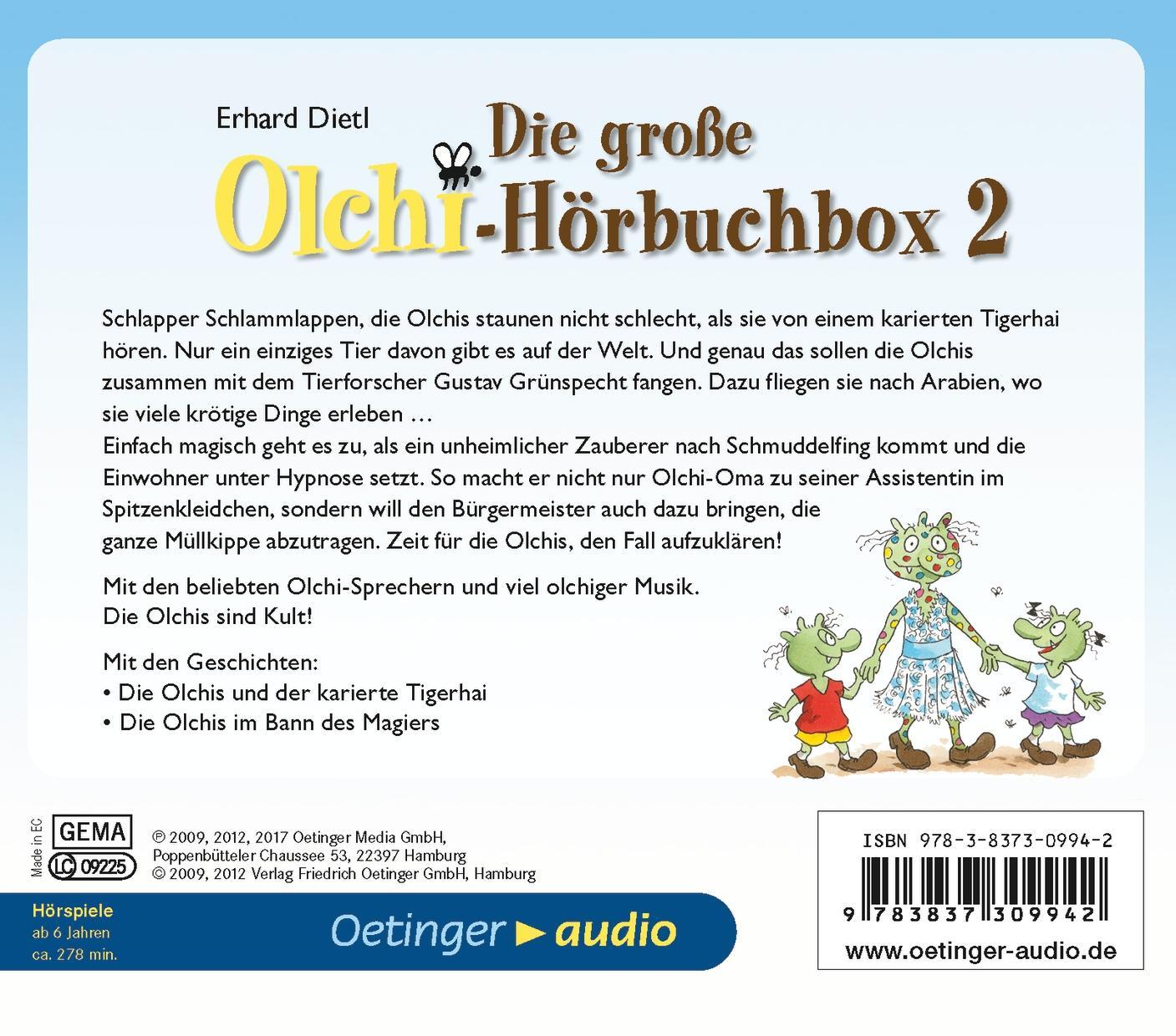 Rückseite: 9783837309942 | Die große Olchi-Hörbuchbox 2 (4 CD) | Hörspielbox, ca. 277 min. | CD