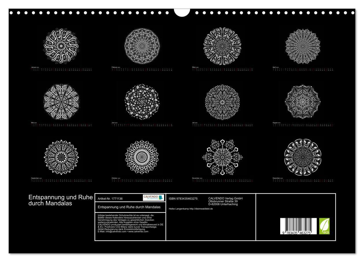 Bild: 9783435463275 | Entspannung und Ruhe durch Mandalas (Wandkalender 2025 DIN A3...