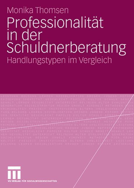 Cover: 9783531158235 | Professionalität in der Schuldnerberatung | Monika Thomsen | Buch