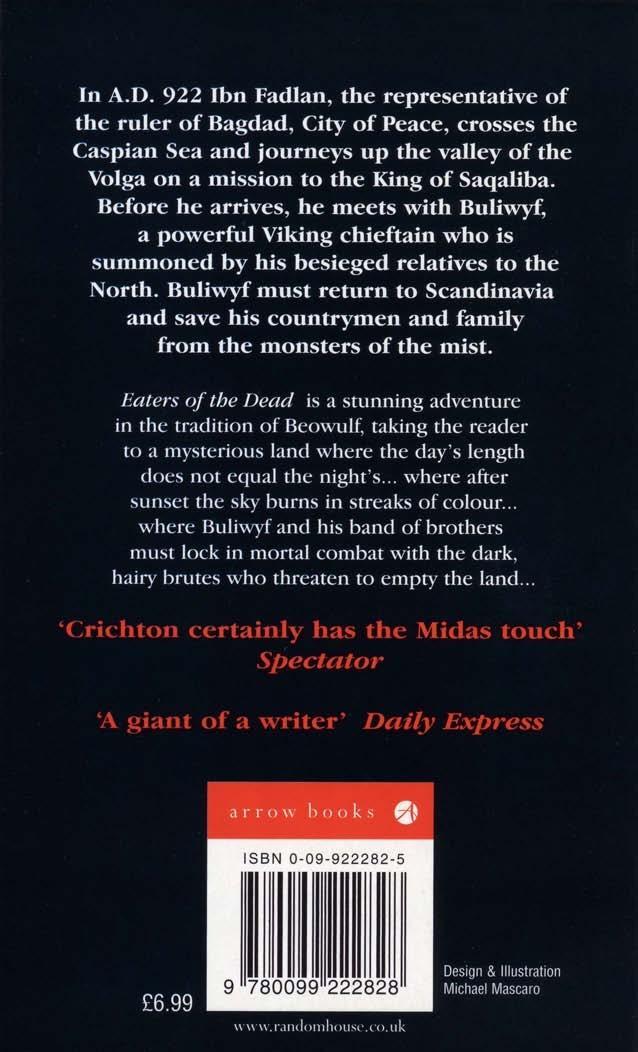 Rückseite: 9780099222828 | Eaters Of The Dead | Michael Crichton | Taschenbuch | Englisch | 1997