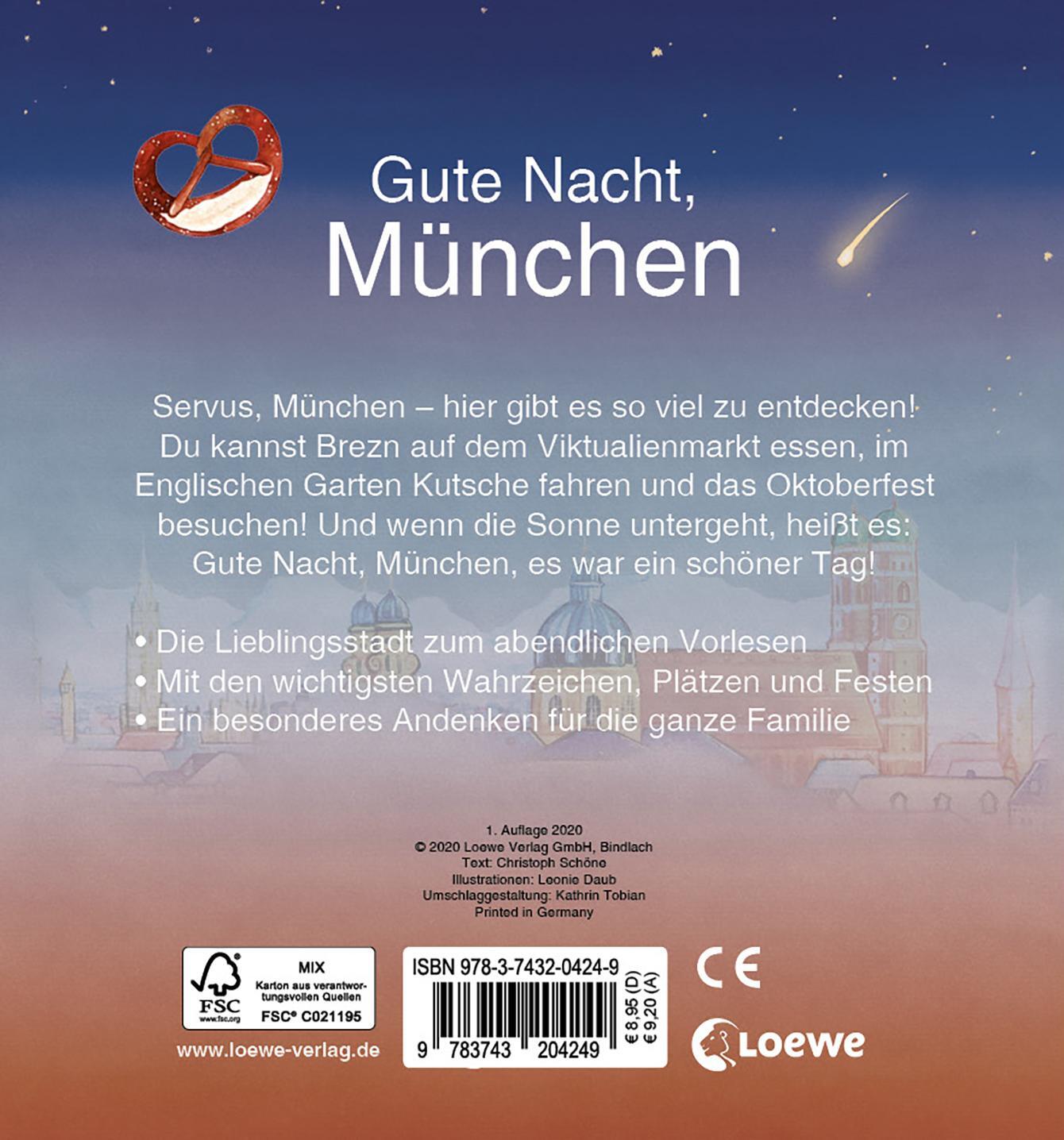 Rückseite: 9783743204249 | Gute Nacht, München | Christoph Schöne | Buch | Deutsch | 2020 | Loewe