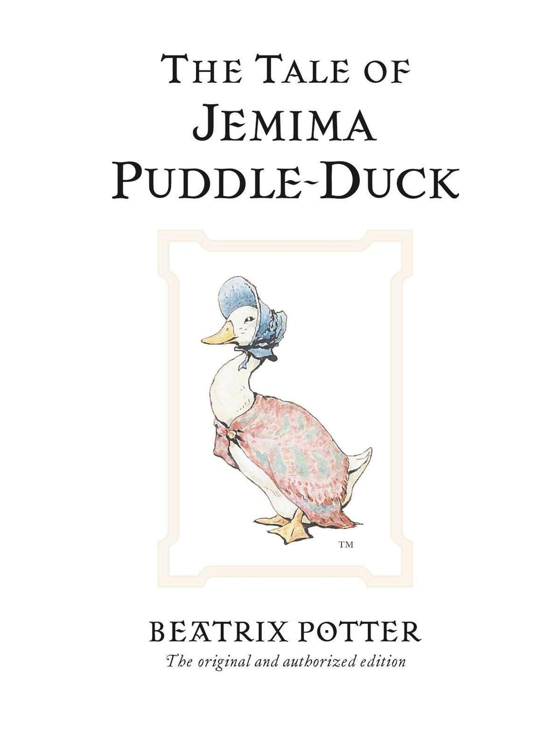 Cover: 9780723247784 | The Tale of Jemima Puddle-Duck | The original and authorized edition