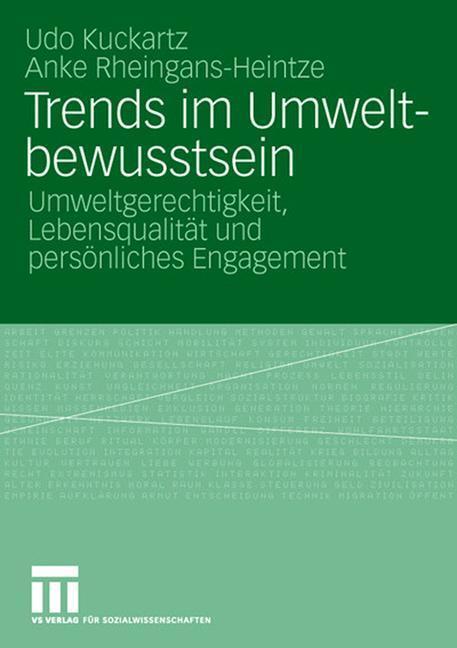 Cover: 9783531148922 | Trends im Umweltbewusstsein | Udo Kuckartz (u. a.) | Taschenbuch | VII