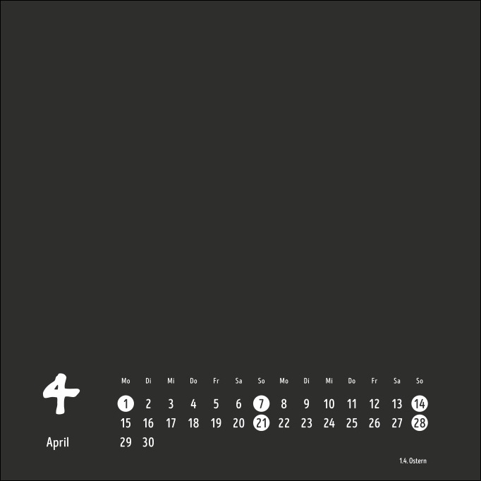 Bild: 9783756401987 | Bastelkalender 2024 schwarz klein. Blanko-Kalender zum Basteln und...