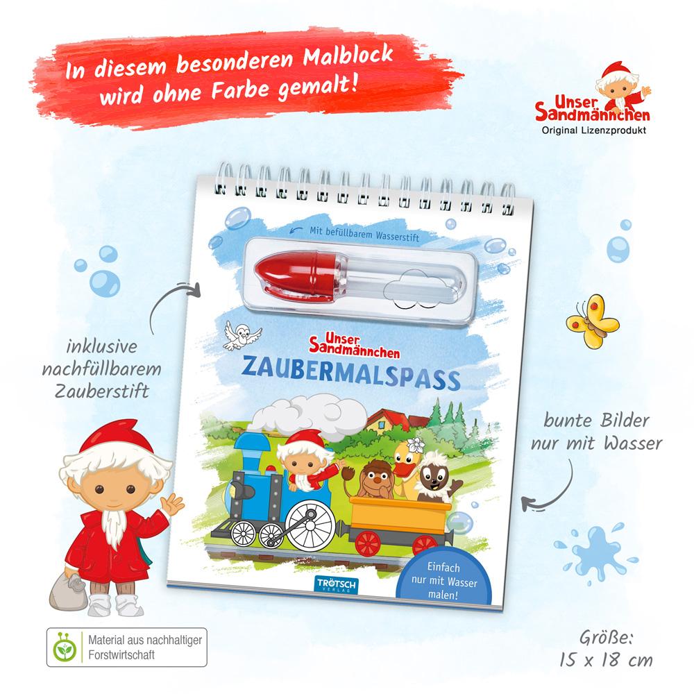 Bild: 9783988021281 | Trötsch Unser Sandmännchen Zaubermalspaß mit Wasserstift | KG | Buch