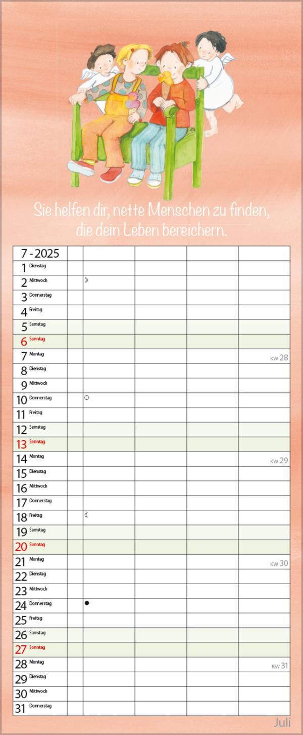 Bild: 9783731876847 | Familientimer Schutzengel 2025 | Verlag Korsch | Kalender | 14 S.