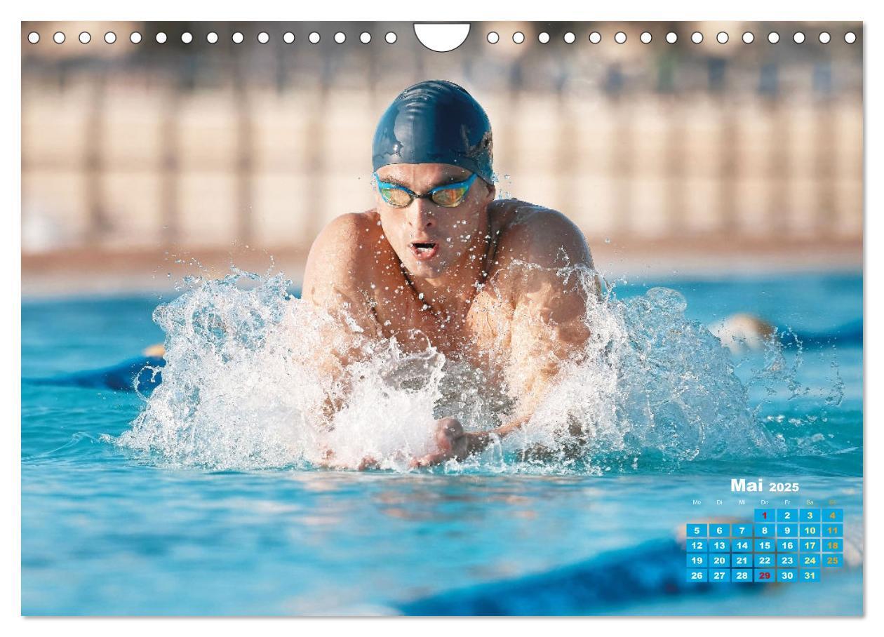 Bild: 9783383855160 | Schwimmen: Sport auf blauen Bahnen (Wandkalender 2025 DIN A4 quer),...