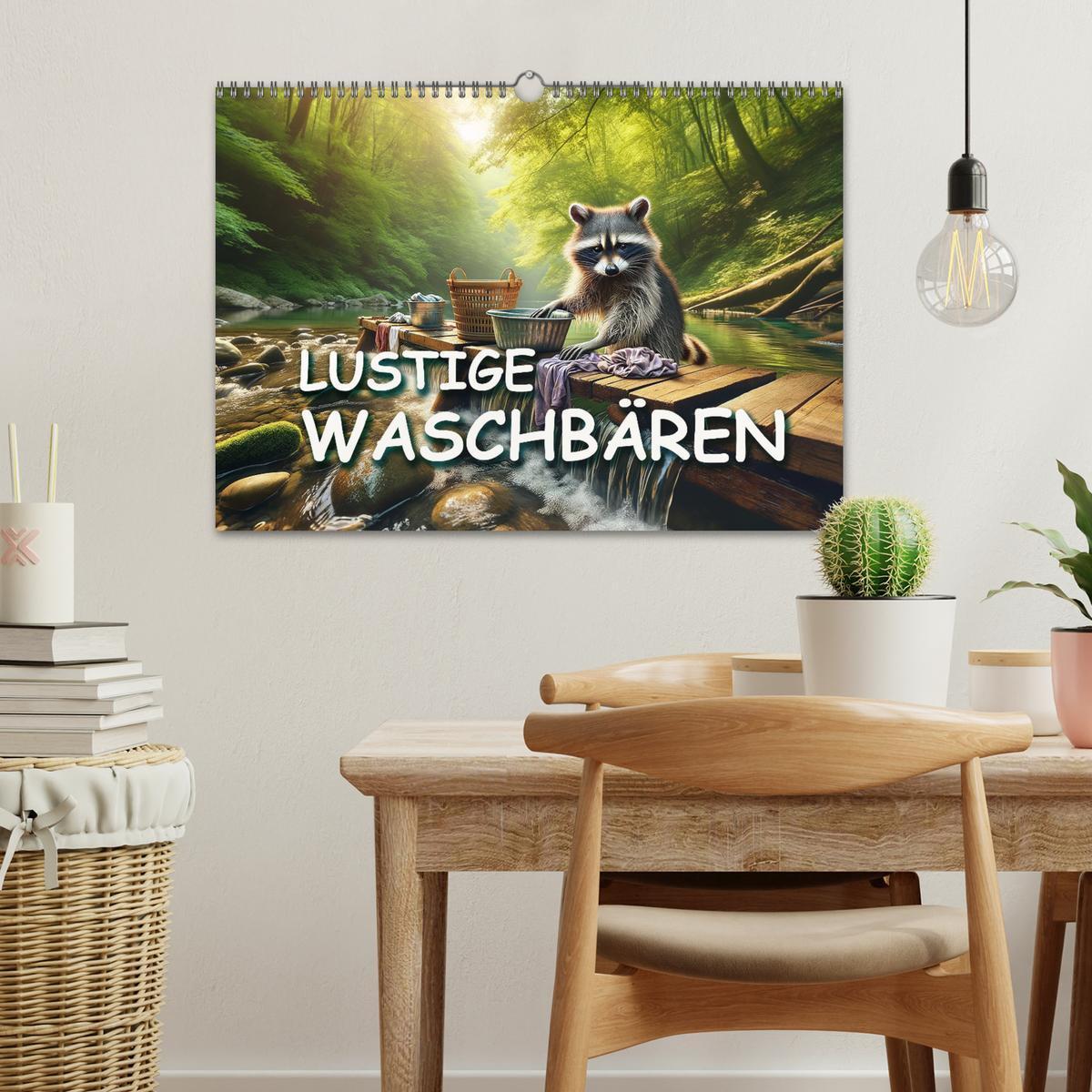 Bild: 9783383775369 | Lustige Waschbären (Wandkalender 2025 DIN A3 quer), CALVENDO...