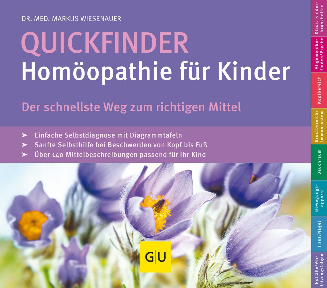 Cover: 9783833865152 | Quickfinder- Homöopathie für Kinder | Markus Wiesenauer | Taschenbuch