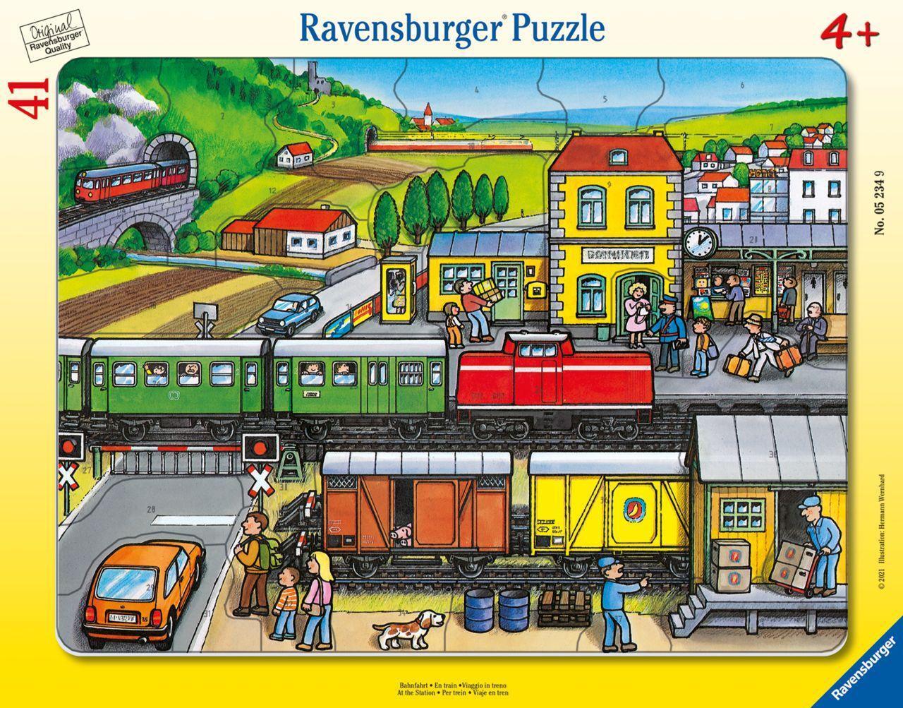 Cover: 4005556052349 | Ravensburger Kinderpuzzle - 05234 Bahnfahrt - 30-48 Teile...