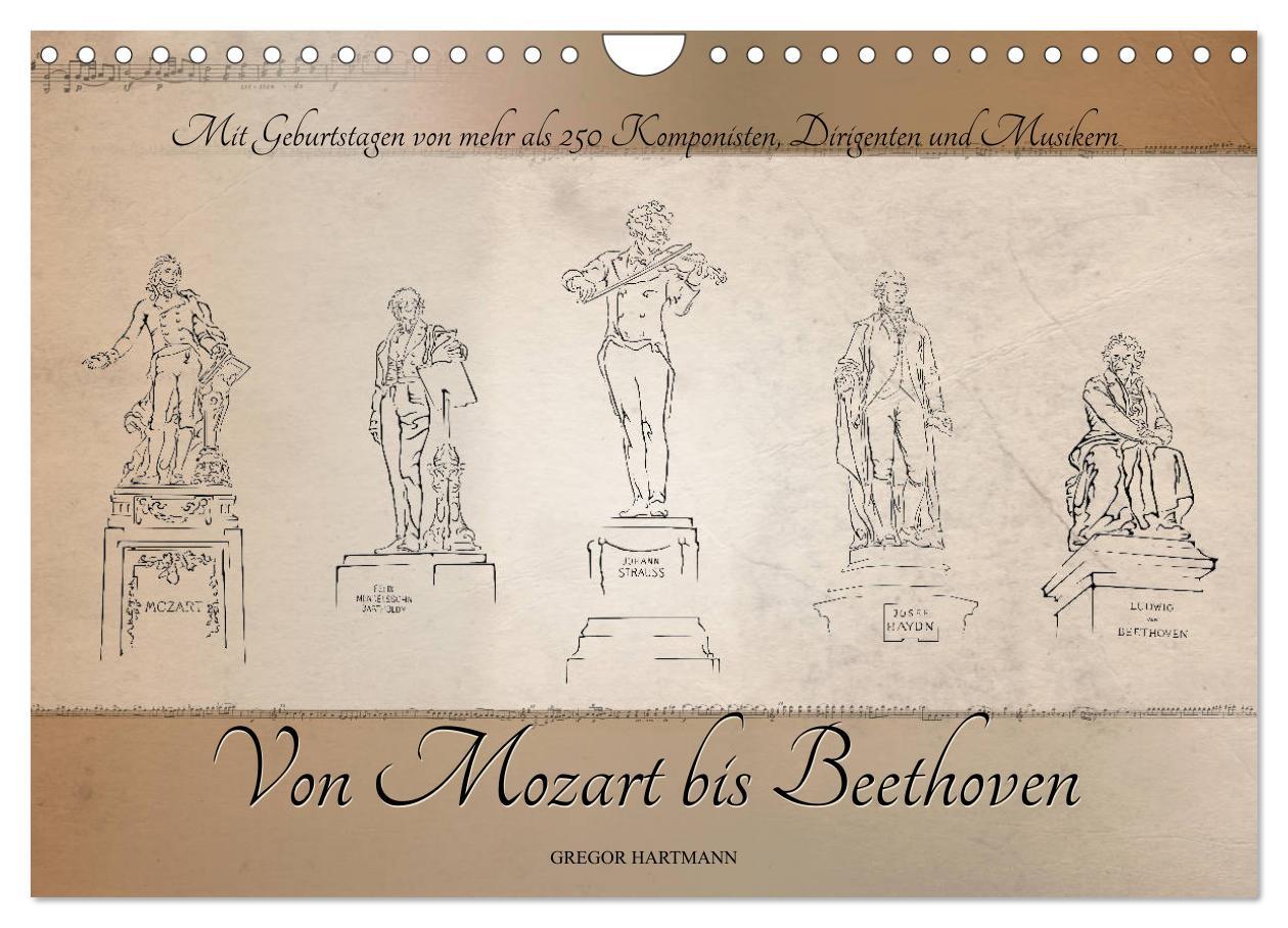 Cover: 9783435303564 | Von Mozart bis Beethoven (Wandkalender 2025 DIN A4 quer), CALVENDO...