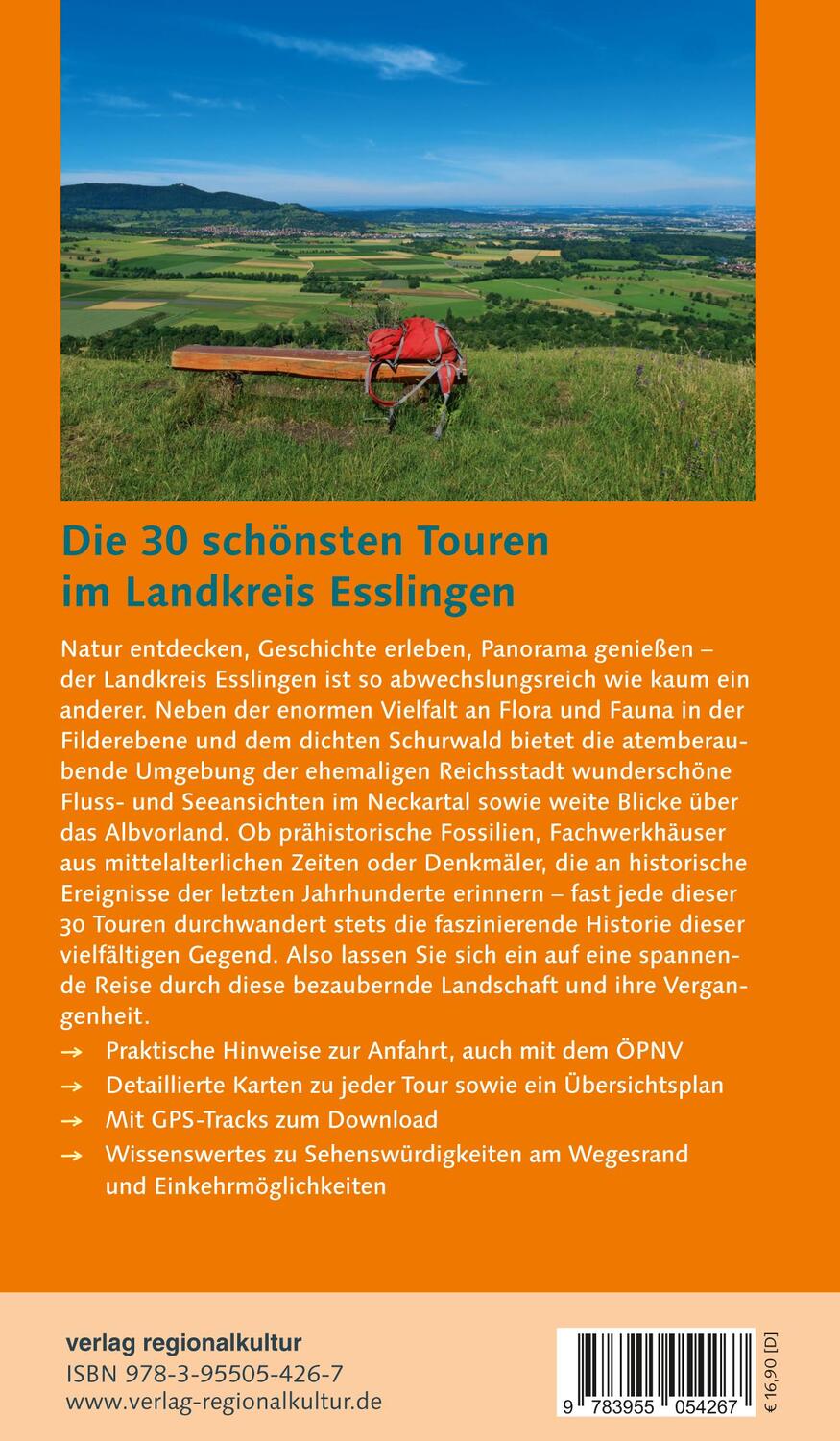 Rückseite: 9783955054267 | Wandern im Landkreis Esslingen | Die 30 schönsten Touren | Dieter Buck