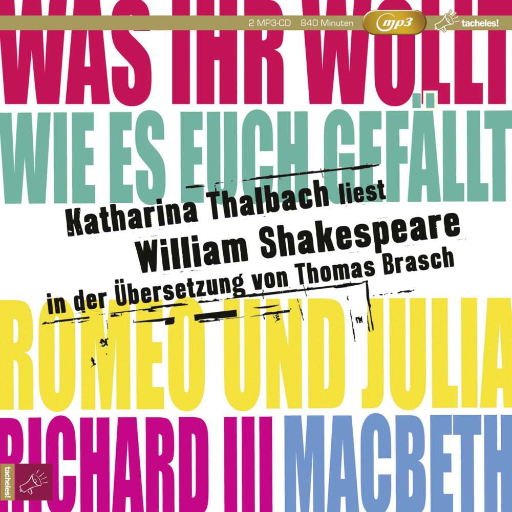 Cover: 9783864843471 | Katharina Thalbach liest William Shakespeare in der Übersetzung von...