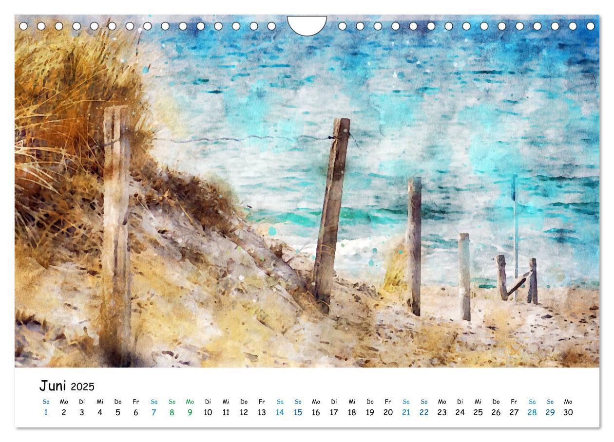 Bild: 9783435145140 | Aquarell Illustrationen vom Darß (Wandkalender 2025 DIN A4 quer),...