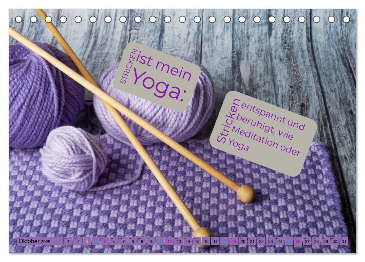 Bild: 9783383932465 | WOLLE Stricken ist eine Passion (Tischkalender 2025 DIN A5 quer),...