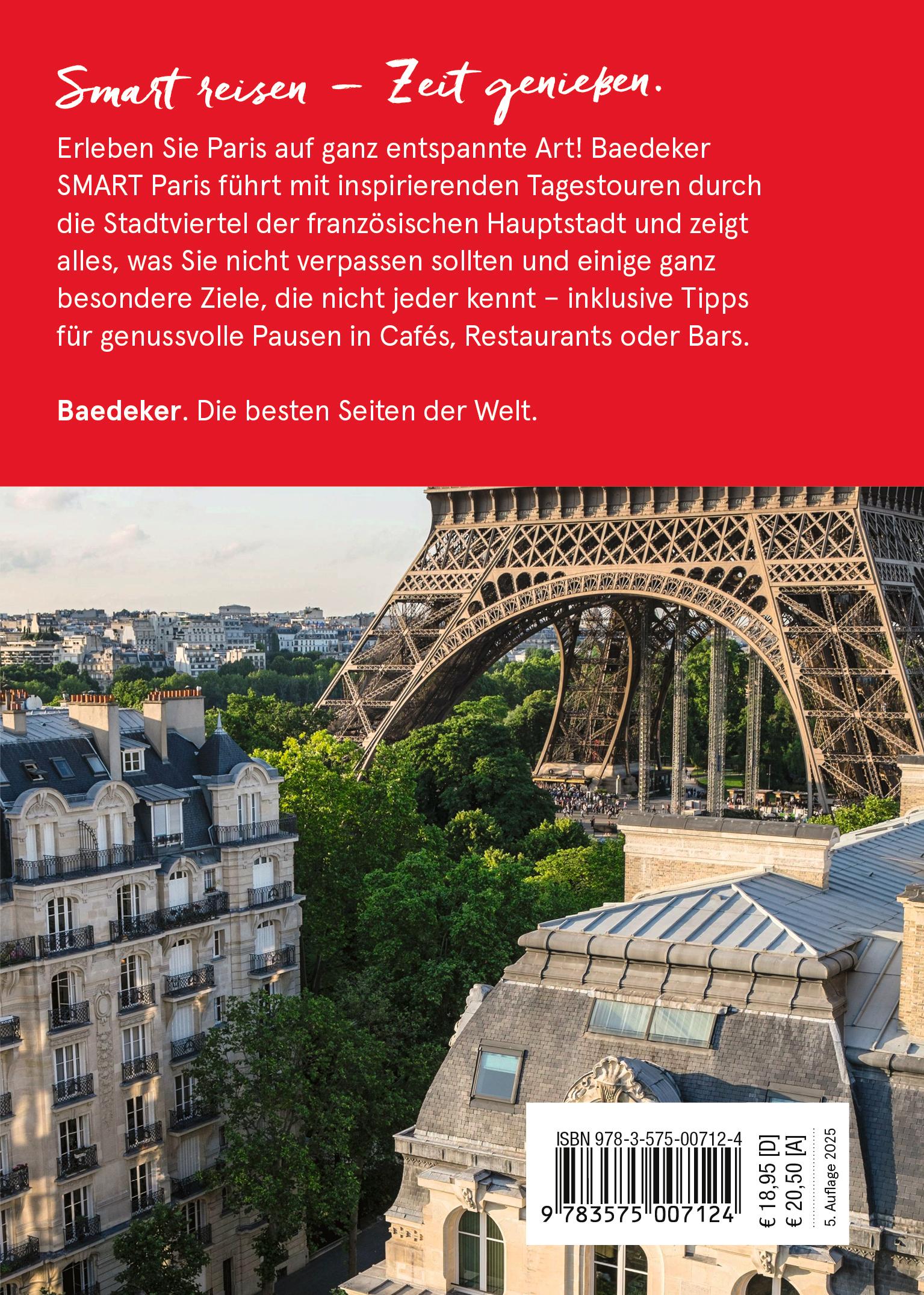 Rückseite: 9783575007124 | Baedeker SMART Reiseführer Paris | Waltraud Pfister-Bläske | Buch