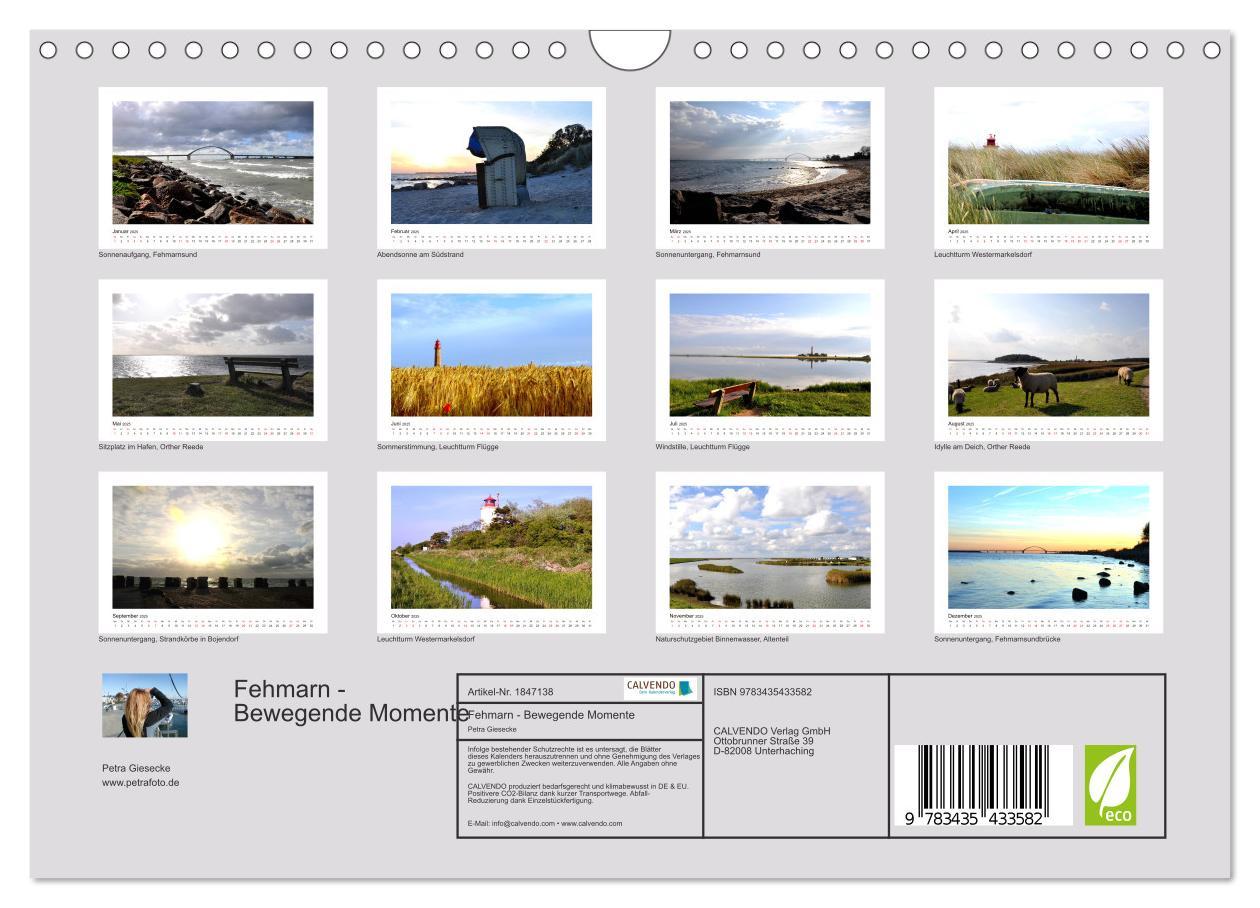 Bild: 9783435433582 | Fehmarn - Bewegende Momente (Wandkalender 2025 DIN A4 quer),...