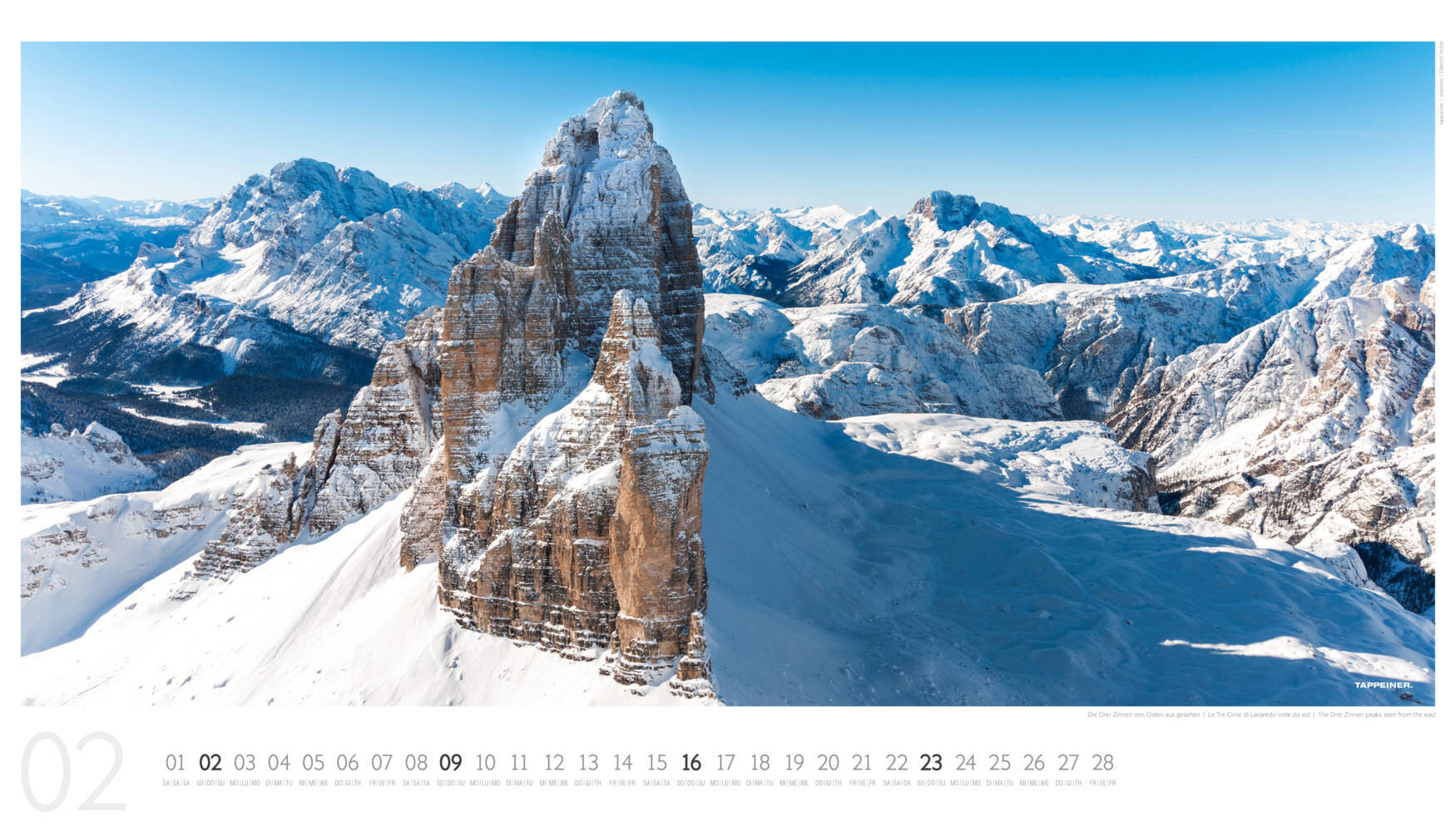 Bild: 9791280864154 | Luftbildkalender Dolomiten 2025 | Athesia-Tappeiner Verlag | Kalender