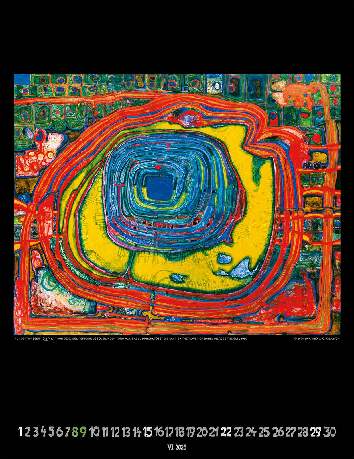 Bild: 9783910430136 | Hundertwasser Art Calendar 2025 | Wörner Verlag GmbH | Kalender | 2025