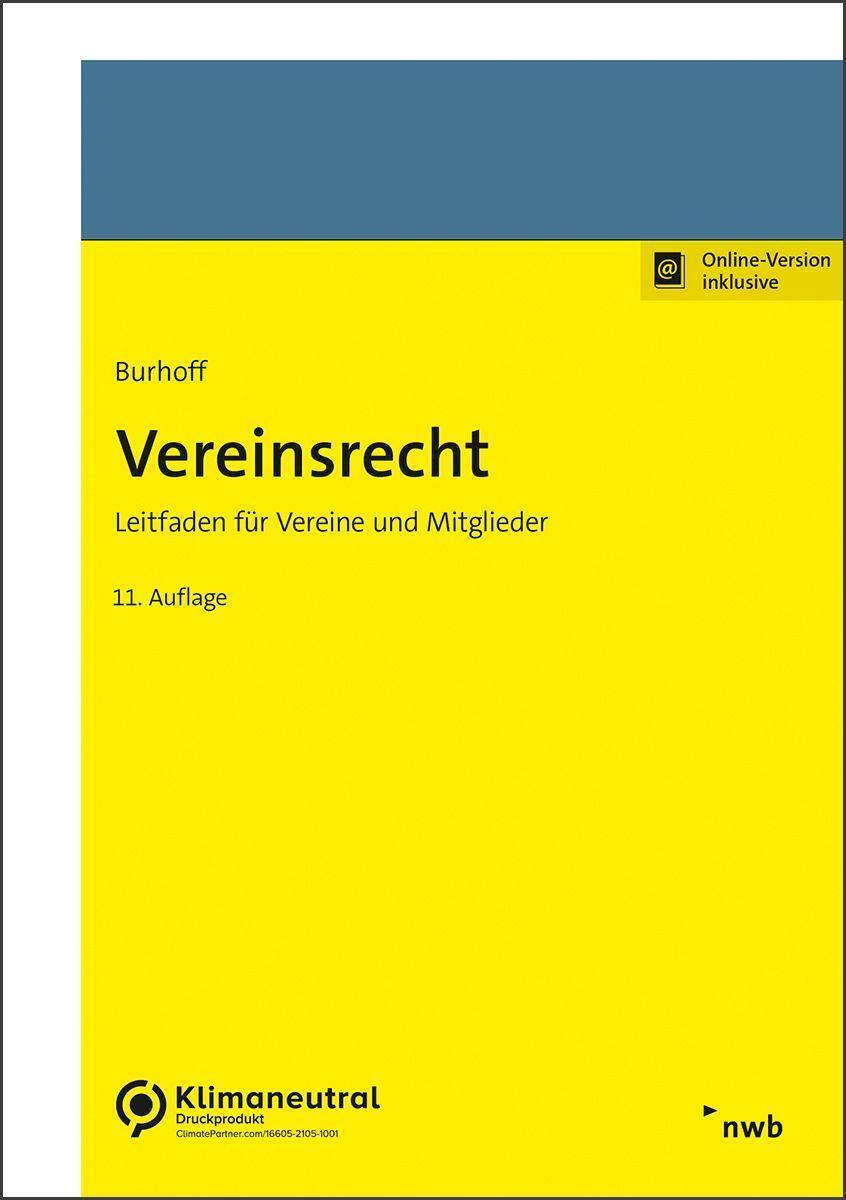 Cover: 9783482683510 | Vereinsrecht | Leitfaden für Vereine und Mitglieder. | Detlef Burhoff