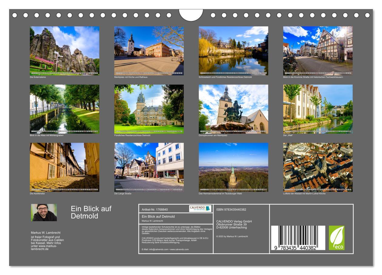 Bild: 9783435440382 | Ein Blick auf Detmold (Wandkalender 2025 DIN A4 quer), CALVENDO...